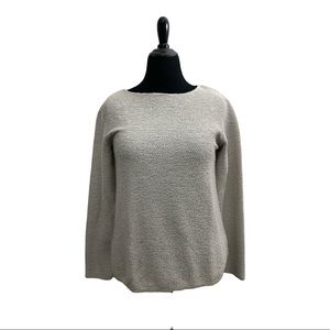 White Boat Neck Sweater